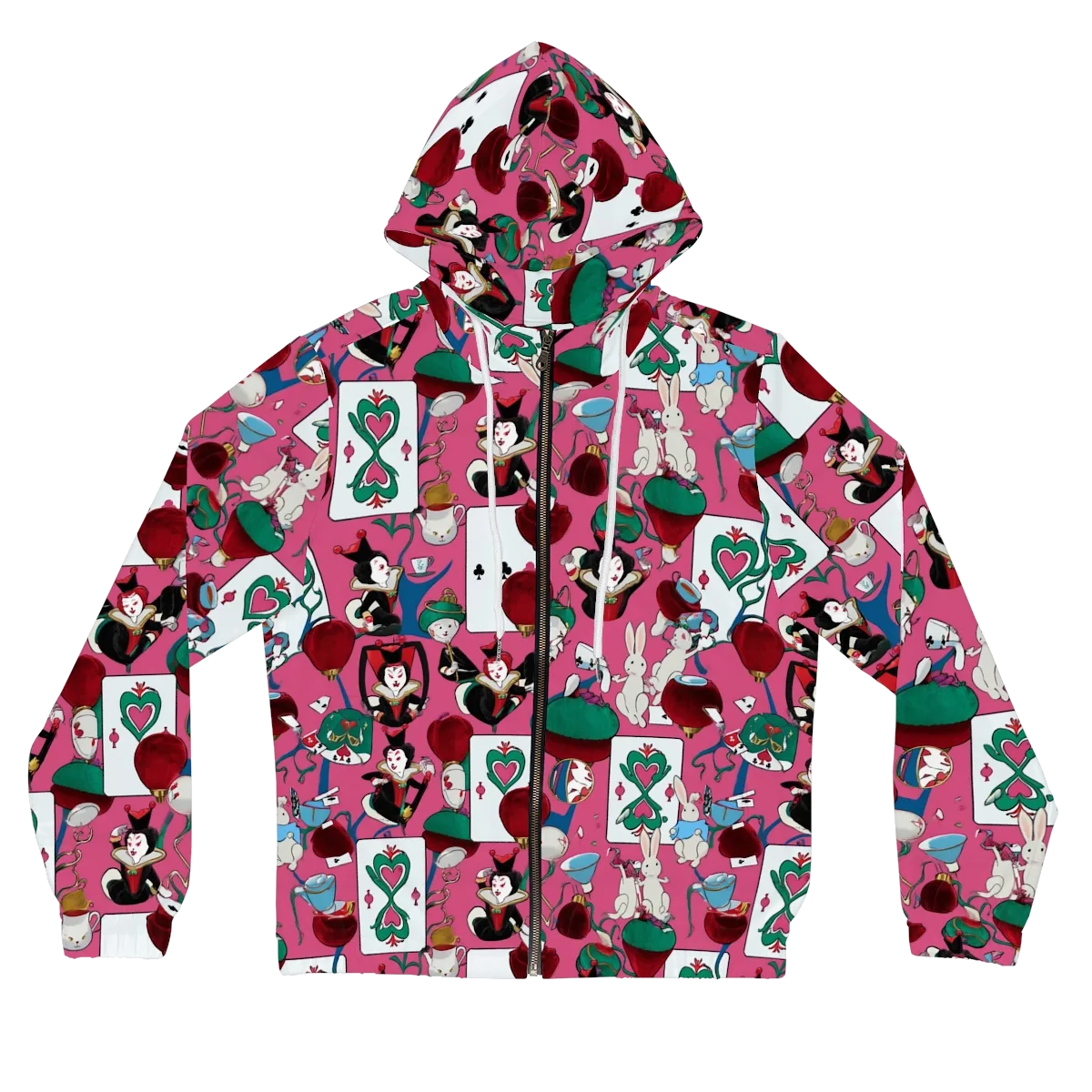 Wonderland Shuffle on Women's Full-Zip Hoodie — Front