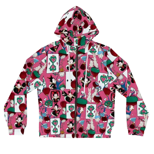 Wonderland Shuffle on a Women's Full-Zip Hoodie