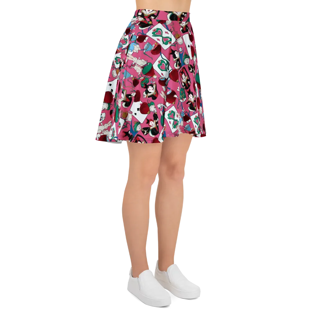 Wonderland Shuffle on Skater Skirt — Right