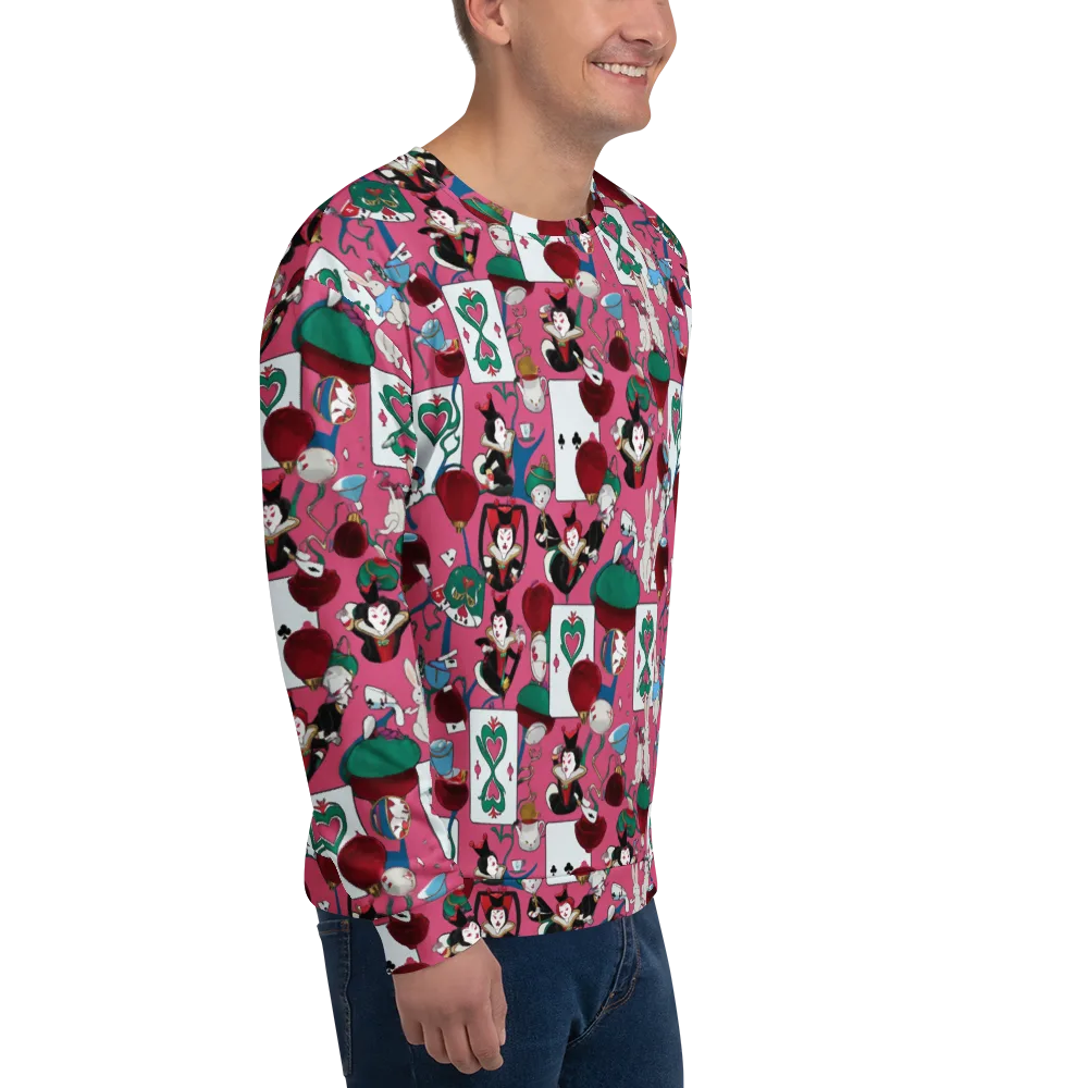 Wonderland Shuffle on Sweatshirt — Right Front