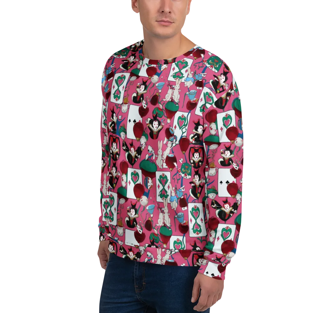 Wonderland Shuffle on Sweatshirt — Left Front