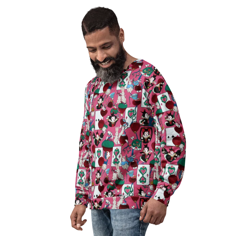 Wonderland Shuffle on Sweatshirt — Left Front