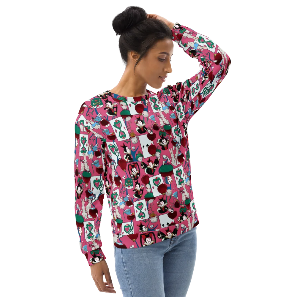 Wonderland Shuffle on Sweatshirt — Right Front