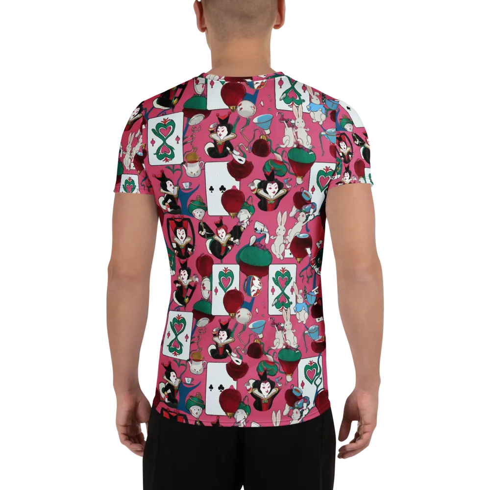 Wonderland Shuffle on Men's Athletic T-Shirt — Back