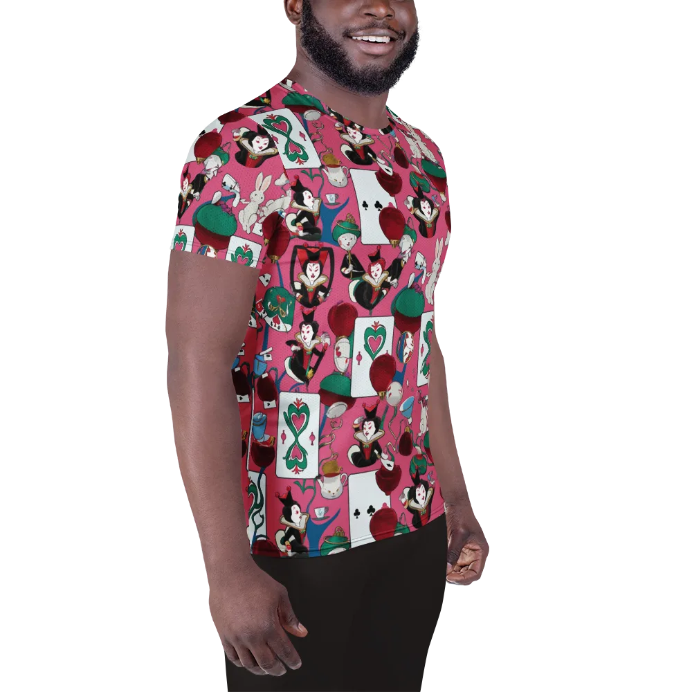 Wonderland Shuffle on Men's Athletic T-Shirt — Right