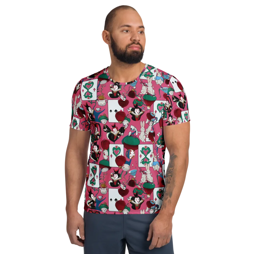 Wonderland Shuffle on Men's Athletic T-Shirt — Front