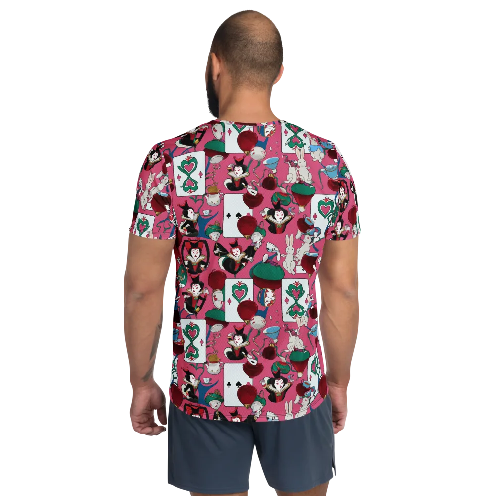 Wonderland Shuffle on Men's Athletic T-Shirt — Back
