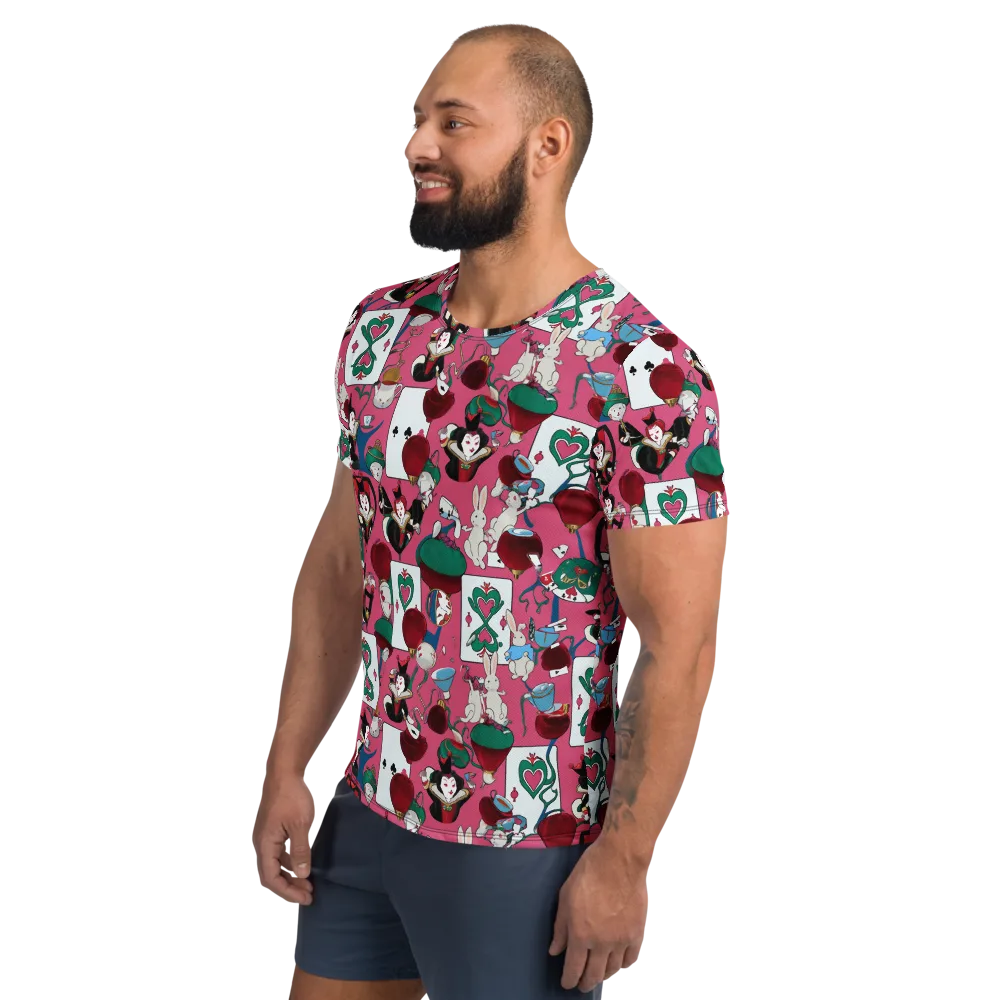 Wonderland Shuffle on Men's Athletic T-Shirt — Left