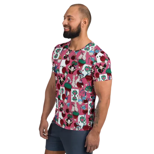 Wonderland Shuffle on a Men's Athletic T-Shirt