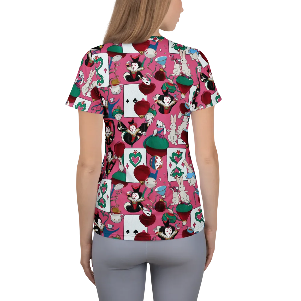 Wonderland Shuffle on Women's Athletic T-Shirt — Back