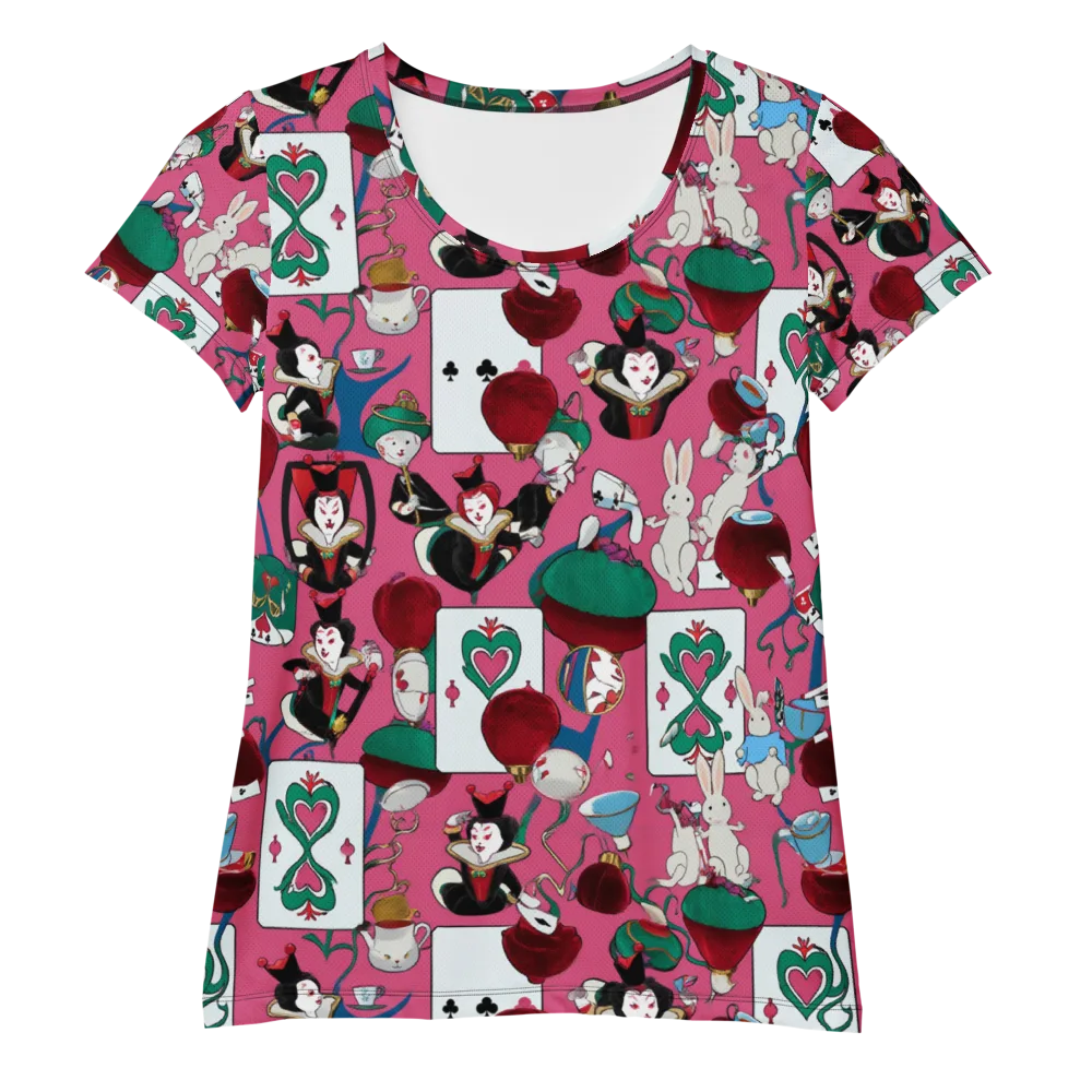 Wonderland Shuffle on Women's Athletic T-Shirt — Front