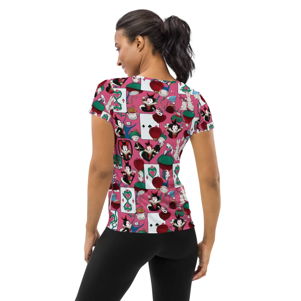Wonderland Shuffle on Women's Athletic T-Shirt — Back