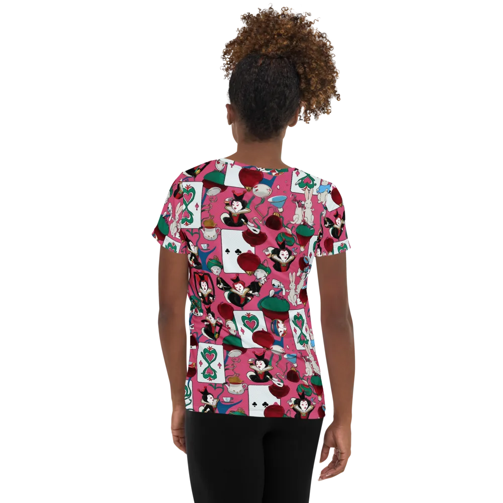 Wonderland Shuffle on Women's Athletic T-Shirt — Back
