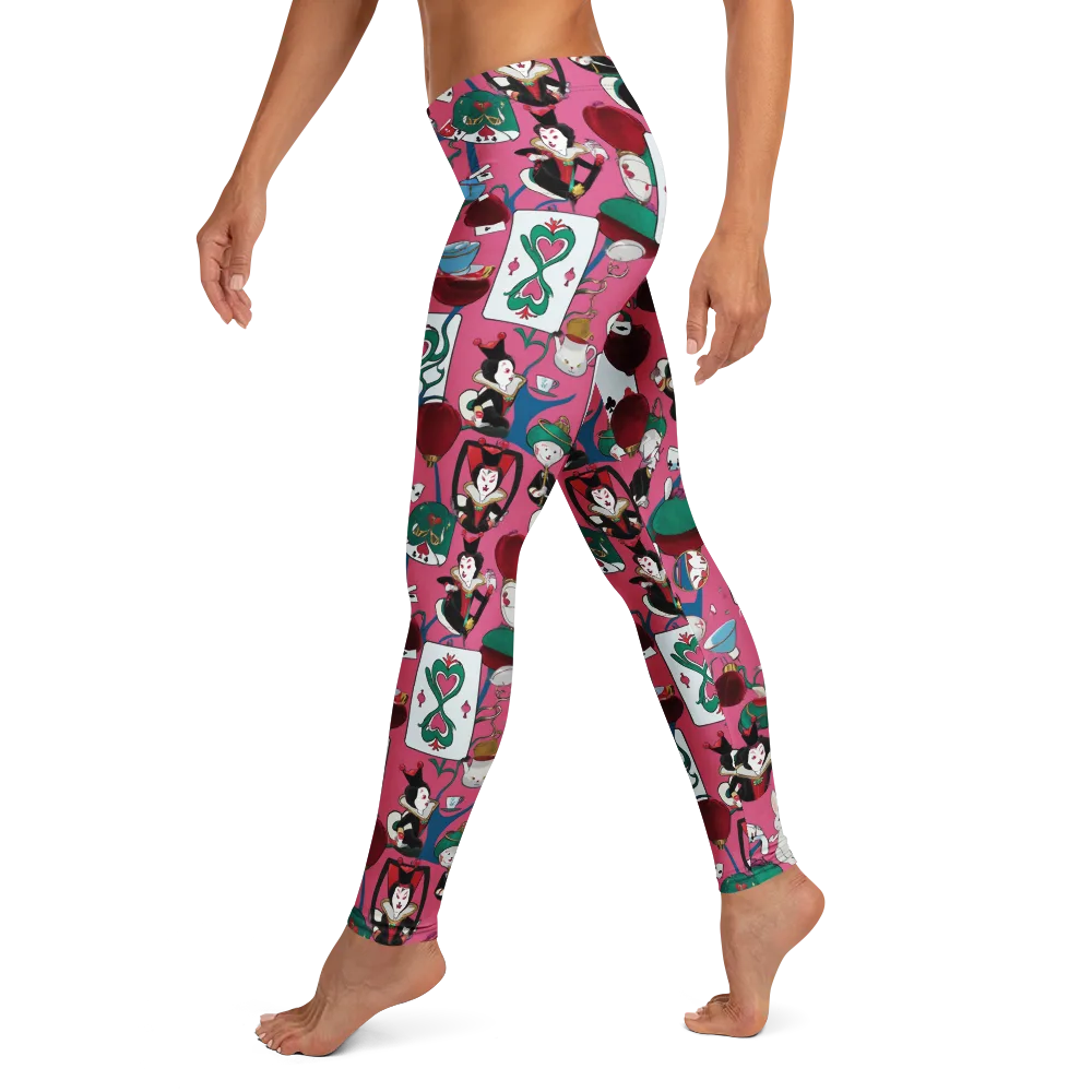 Wonderland Shuffle on Leggings — Left
