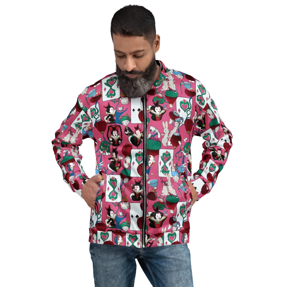 Wonderland Shuffle on Bomber Jacket — Front