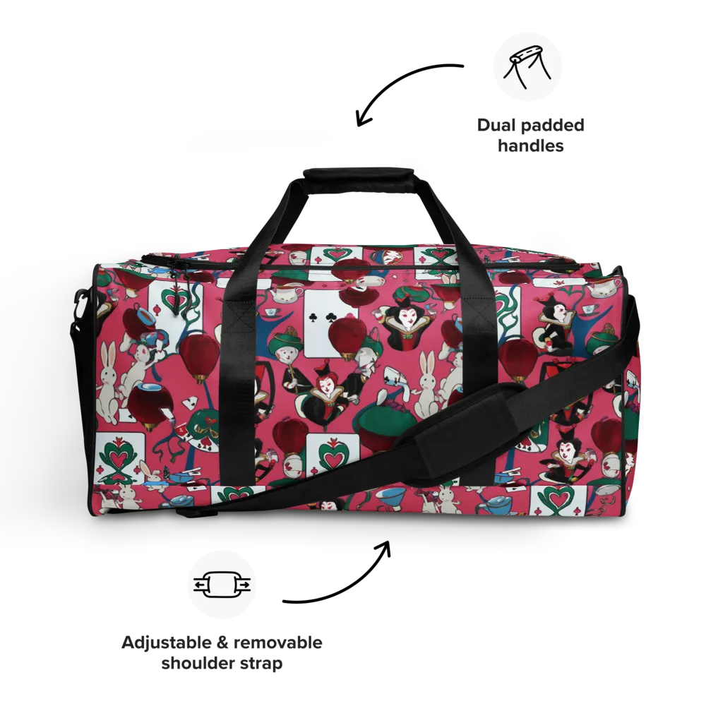 Wonderland Shuffle on Duffle Bag — Front