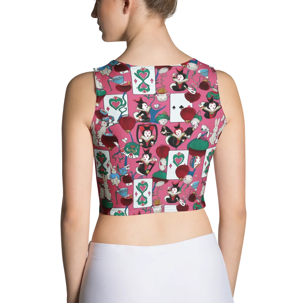 Wonderland Shuffle on Crop Top — Back
