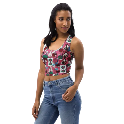 Wonderland Shuffle on a Crop Top