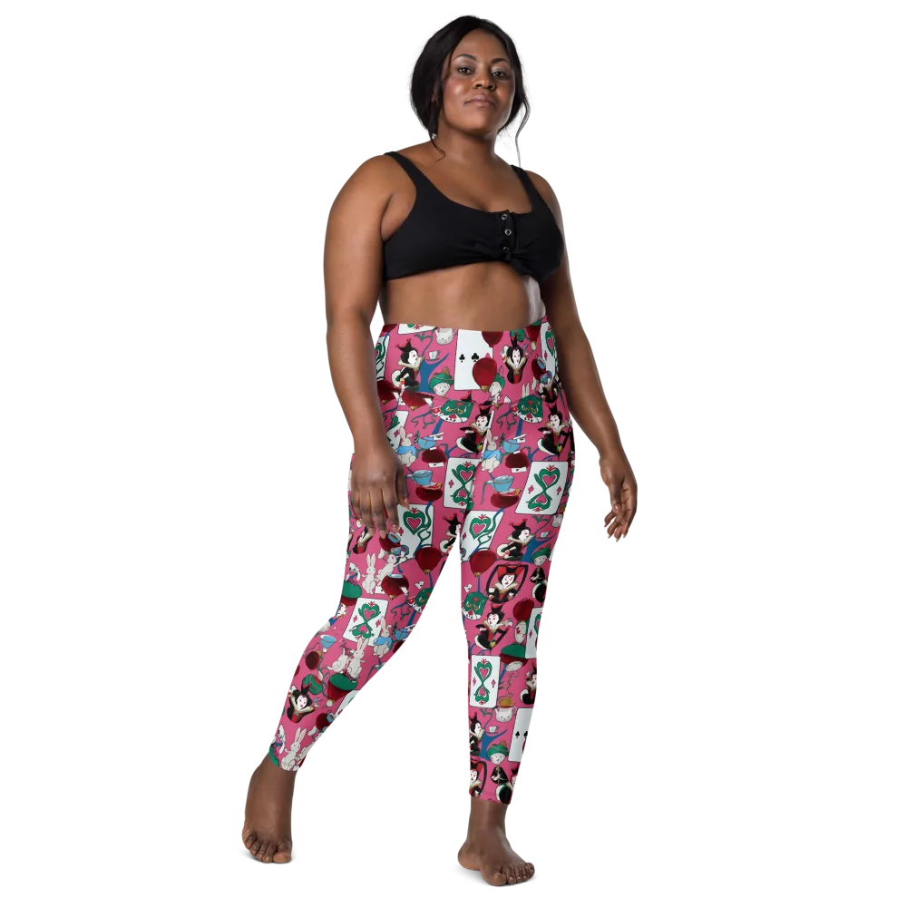 Wonderland Shuffle on Leggings with Pockets — Front
