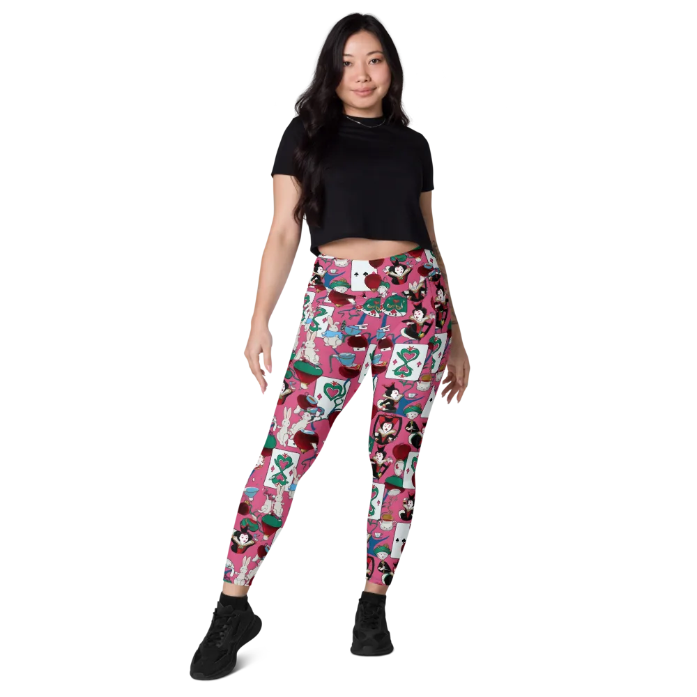 Wonderland Shuffle on Leggings with Pockets — Front