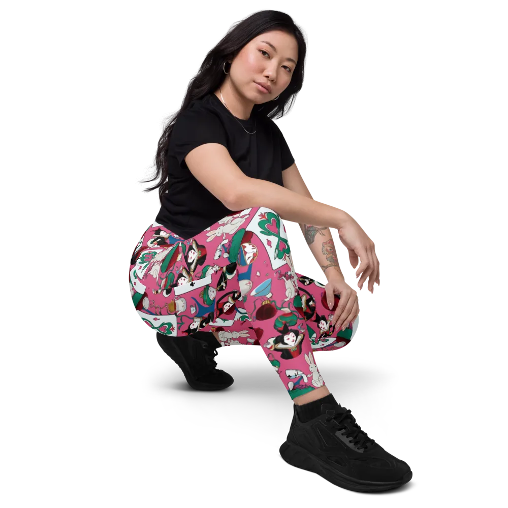 Wonderland Shuffle on Leggings with Pockets — Right Front
