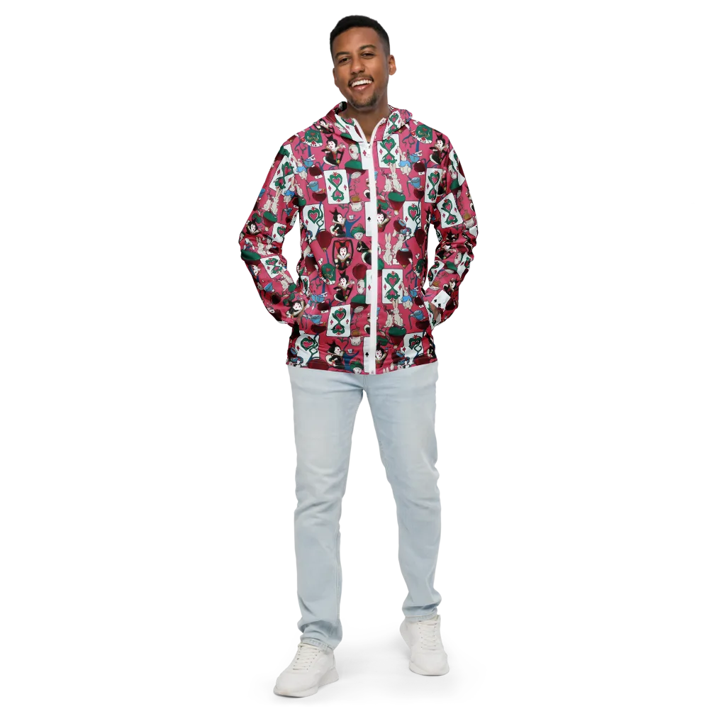 Wonderland Shuffle on Men's Windbreaker — Front