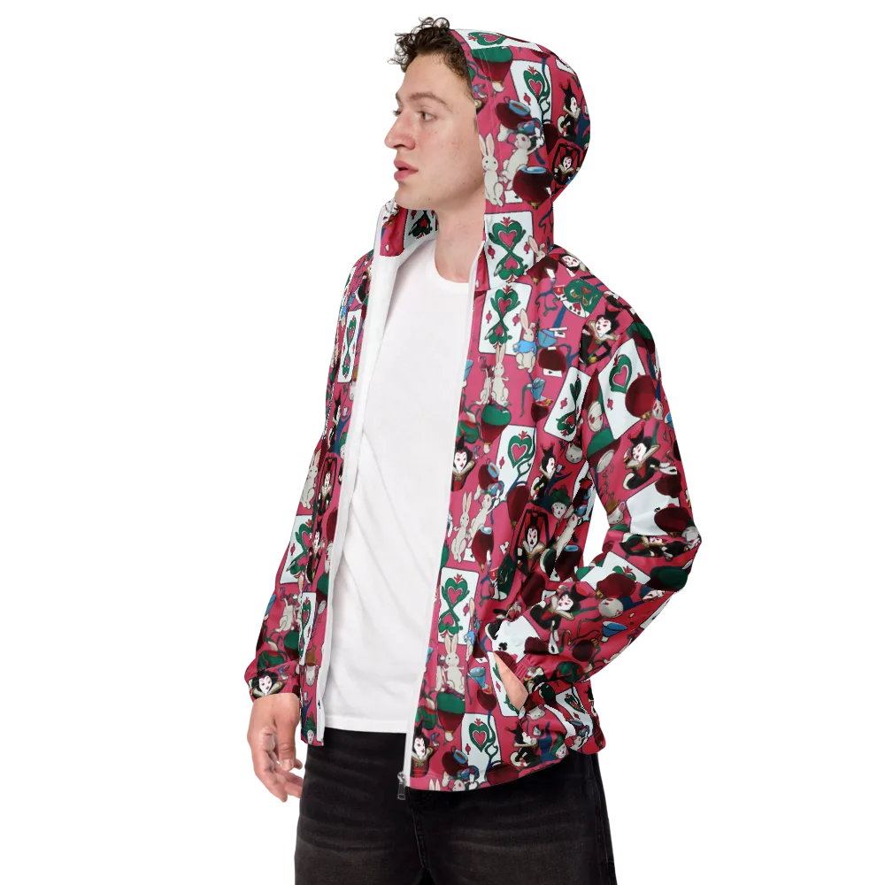 Wonderland Shuffle on Men's Windbreaker — Left Front