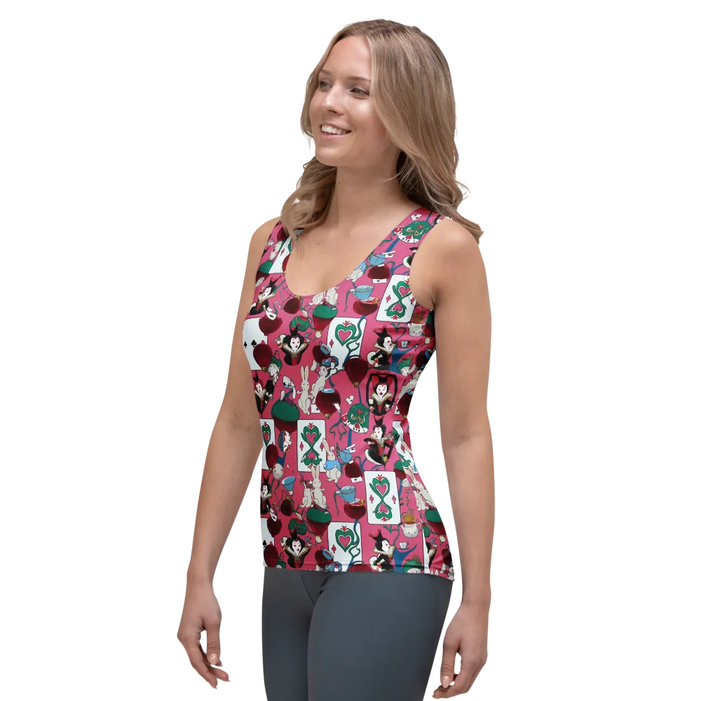Wonderland Shuffle on Women's Tank Top — Left Front