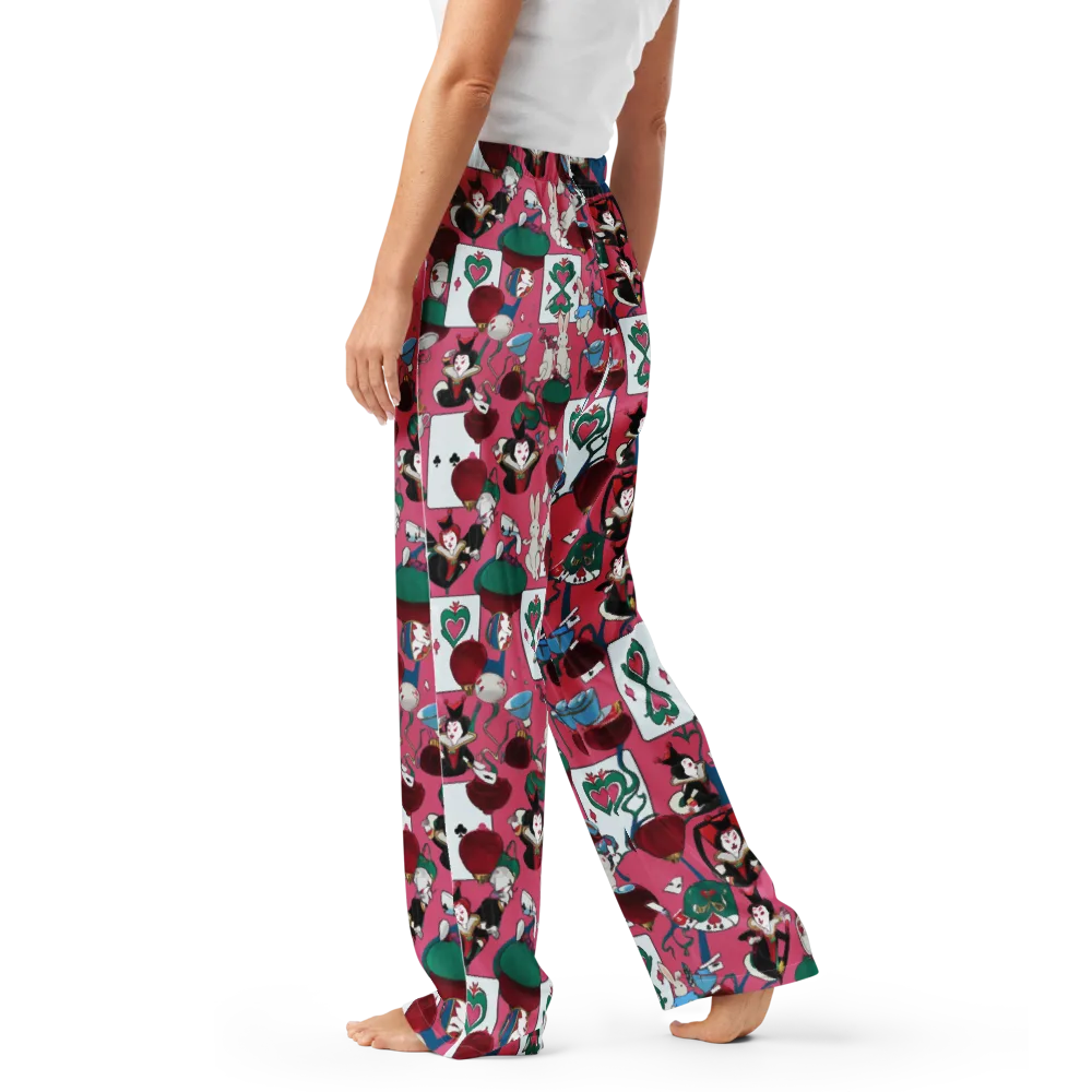 Wonderland Shuffle on Women's Pajama Pants — Left