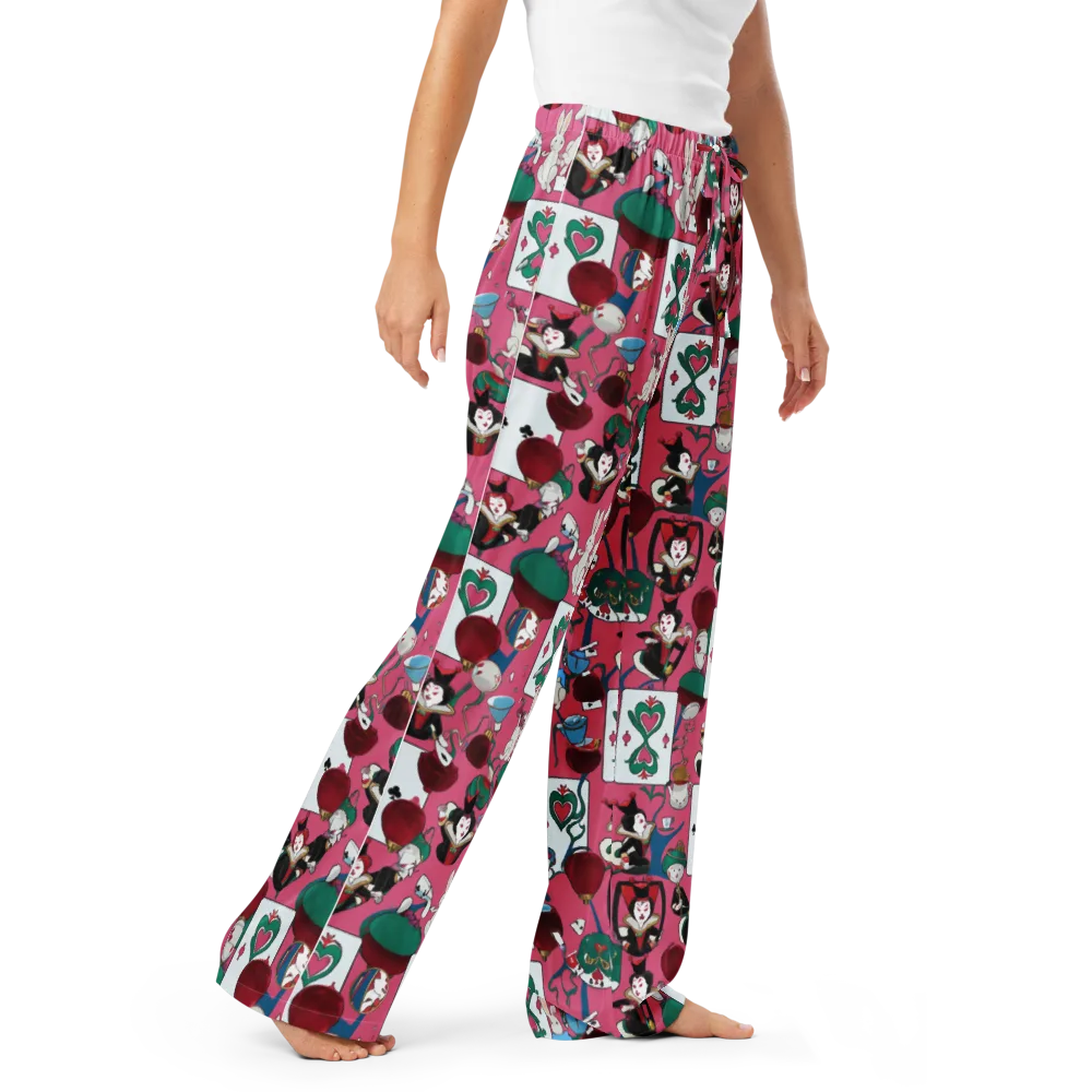Wonderland Shuffle on Women's Pajama Pants — Right Front