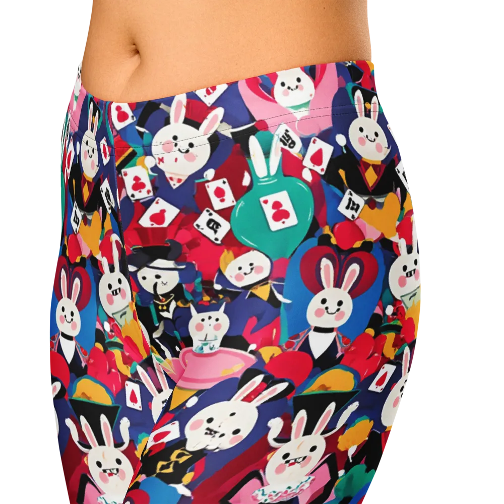 Rabbit Royale on Capri Leggings — Zoomed-in