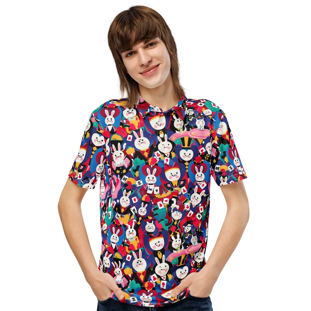 Rabbit Royale on Men's Slim Fit Polo Shirt — Front