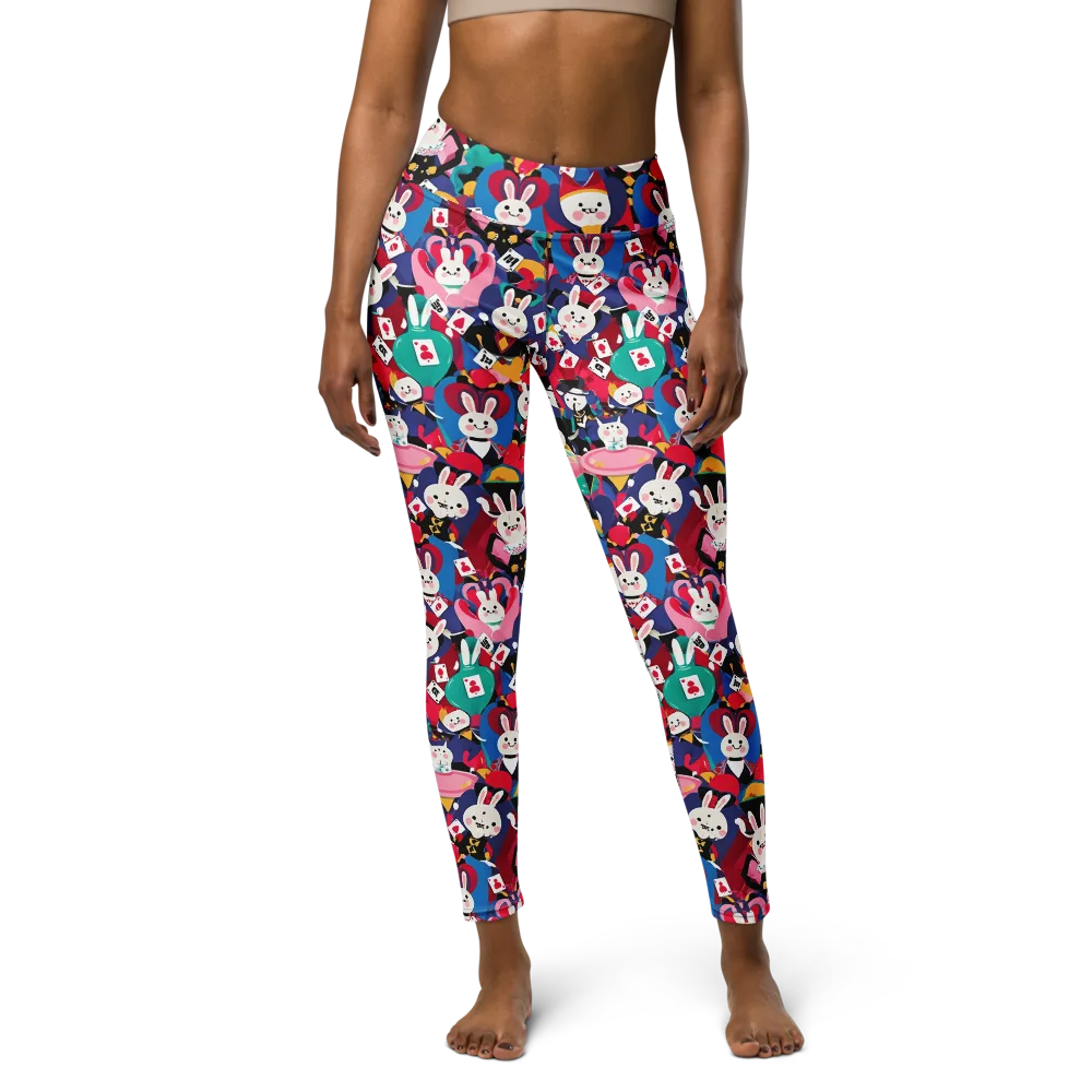 Rabbit Royale on Yoga Leggings — Front