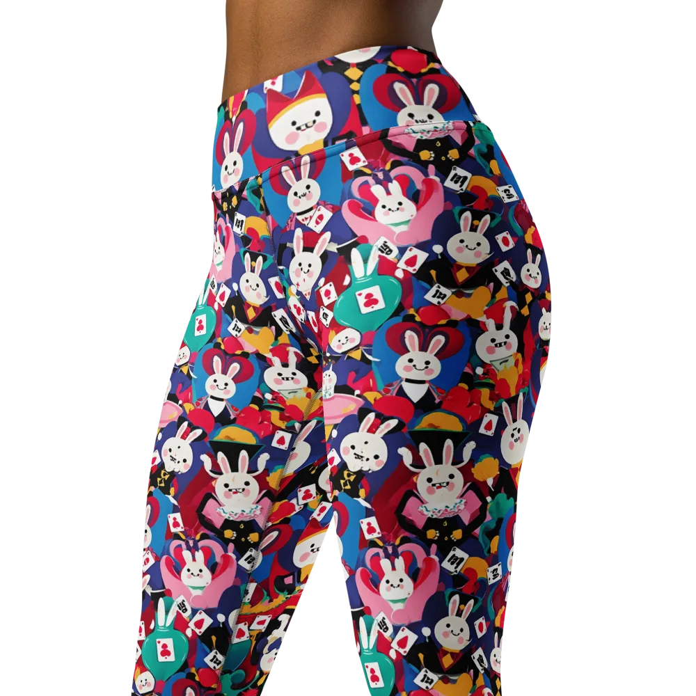 Rabbit Royale on Yoga Leggings — Left Front