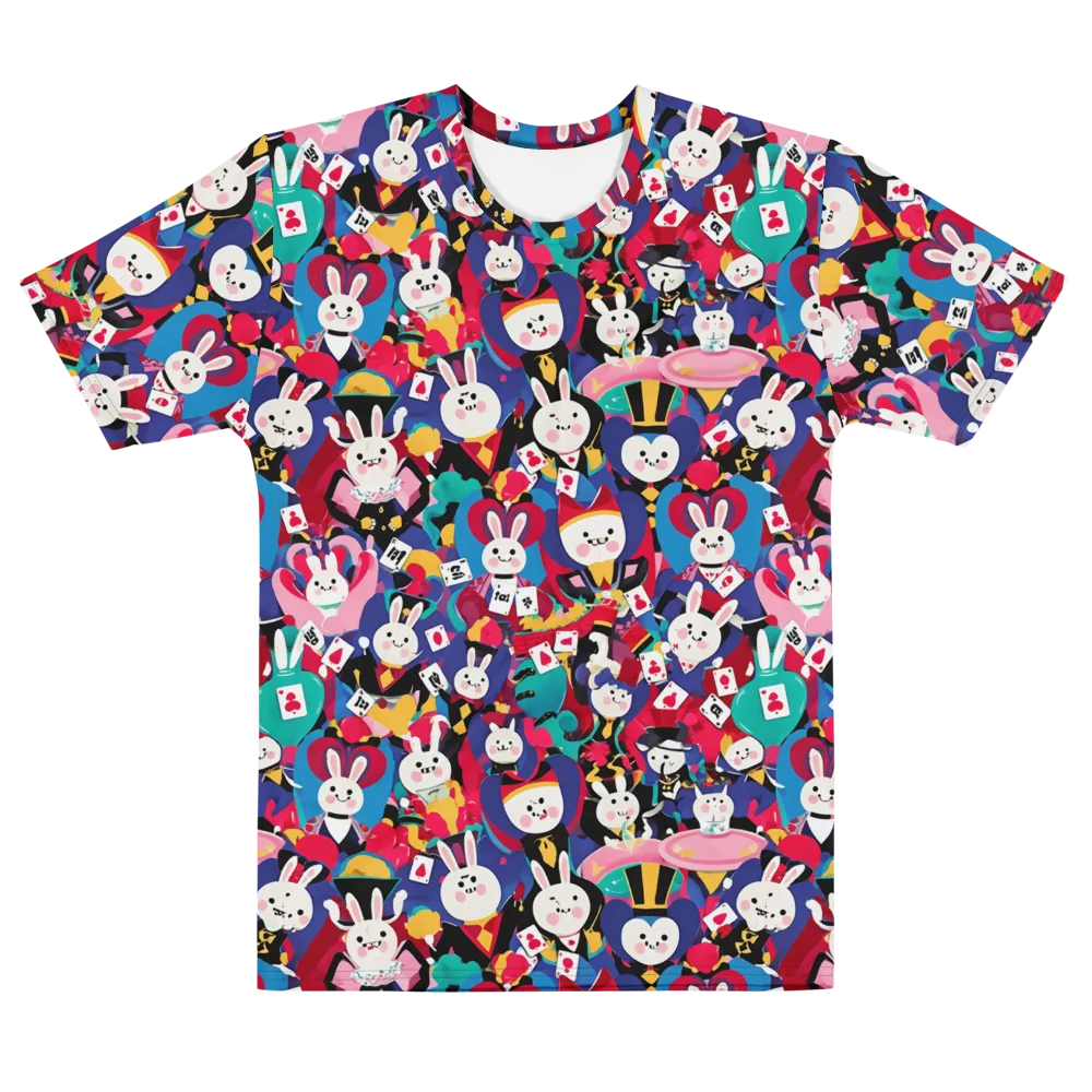 Rabbit Royale on Men's Cotton Crew Neck T-Shirt — Front