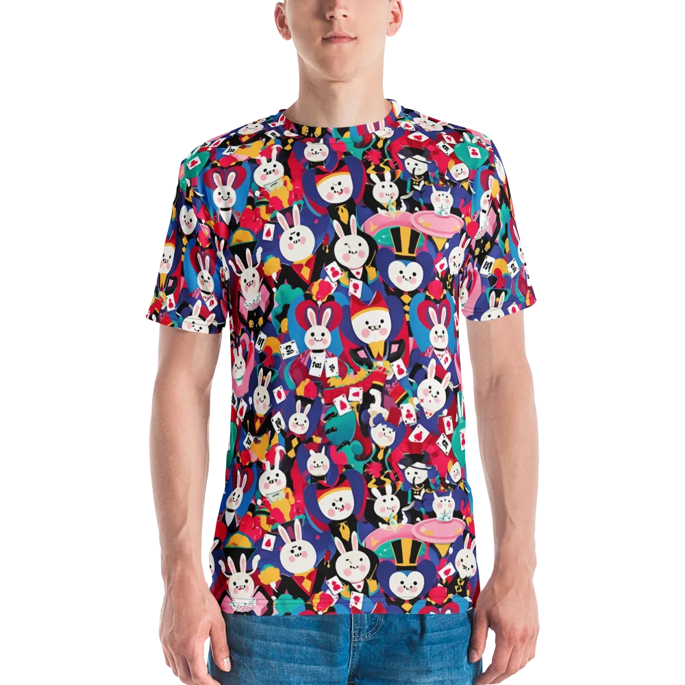 Rabbit Royale on Men's Crew Neck T-Shirt — Front