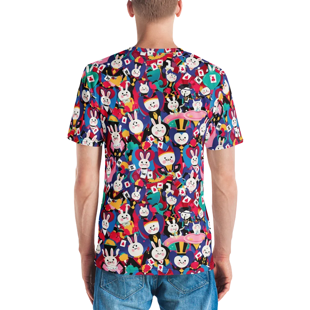 Rabbit Royale on Men's Crew Neck T-Shirt — Back