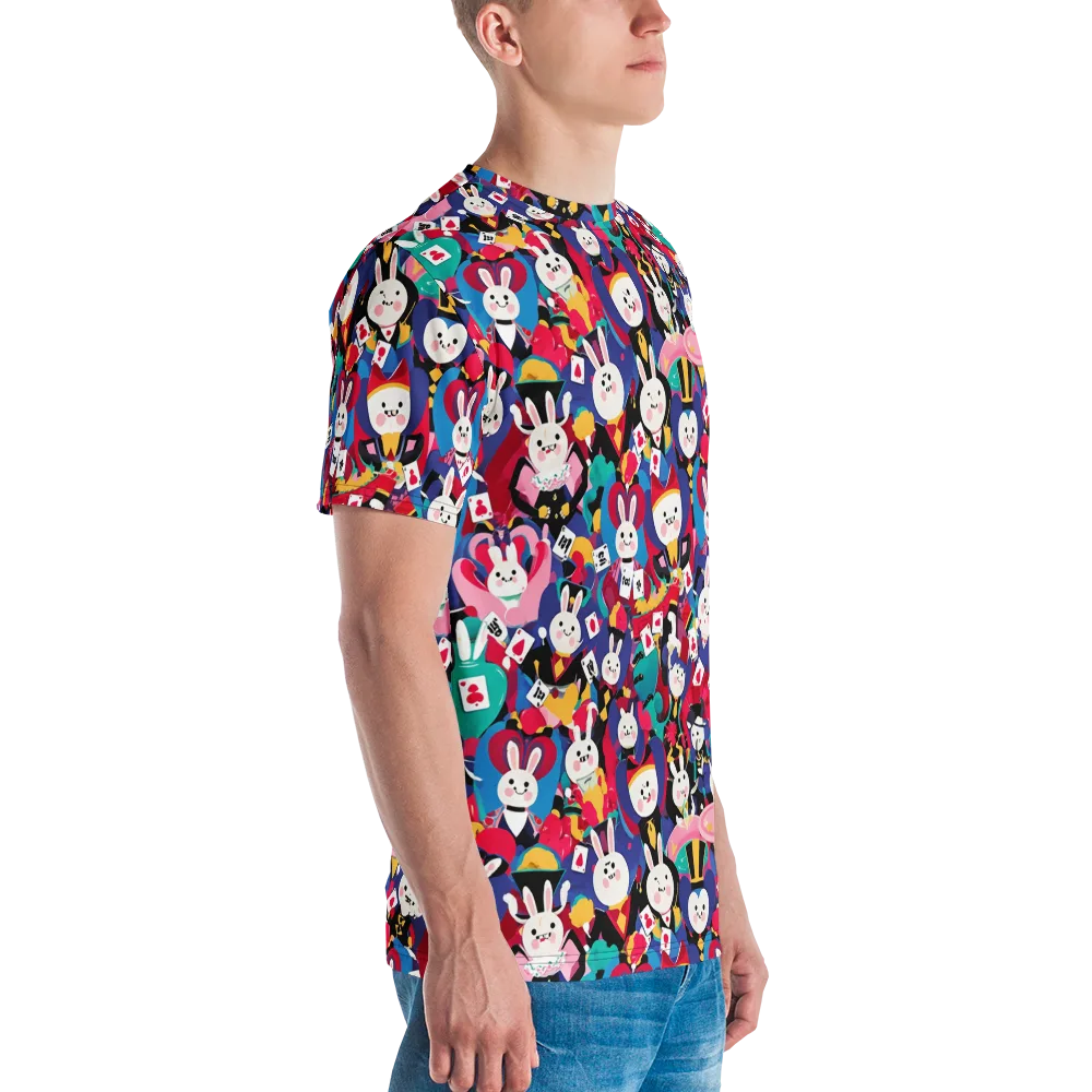 Rabbit Royale on Men's Crew Neck T-Shirt — Right