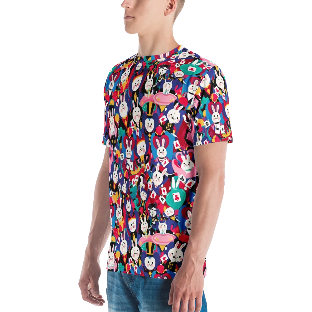 Rabbit Royale on Men's Crew Neck T-Shirt — Left