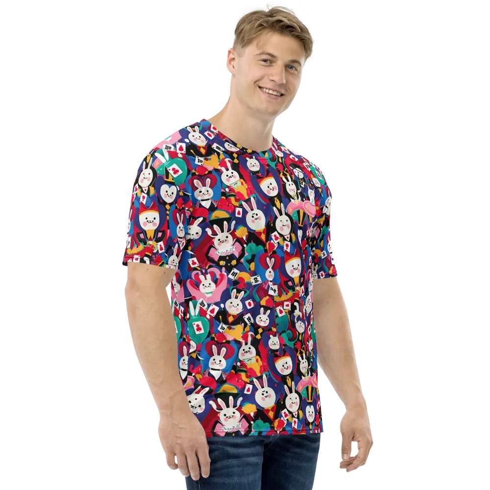 Rabbit Royale on Men's Crew Neck T-Shirt — Right