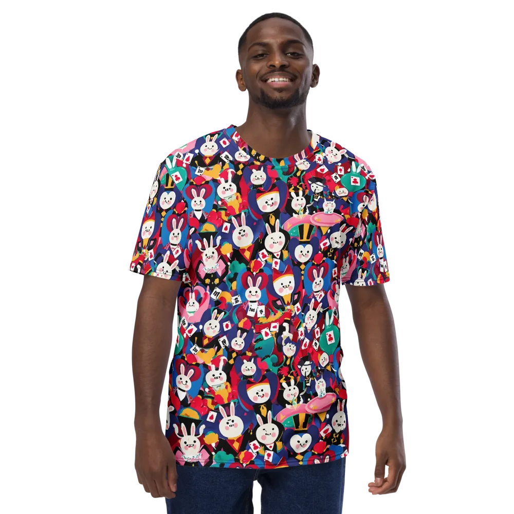 Rabbit Royale on Men's Crew Neck T-Shirt — Front