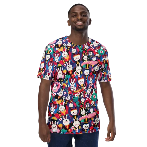 Rabbit Royale on a Men's Crew Neck T-Shirt