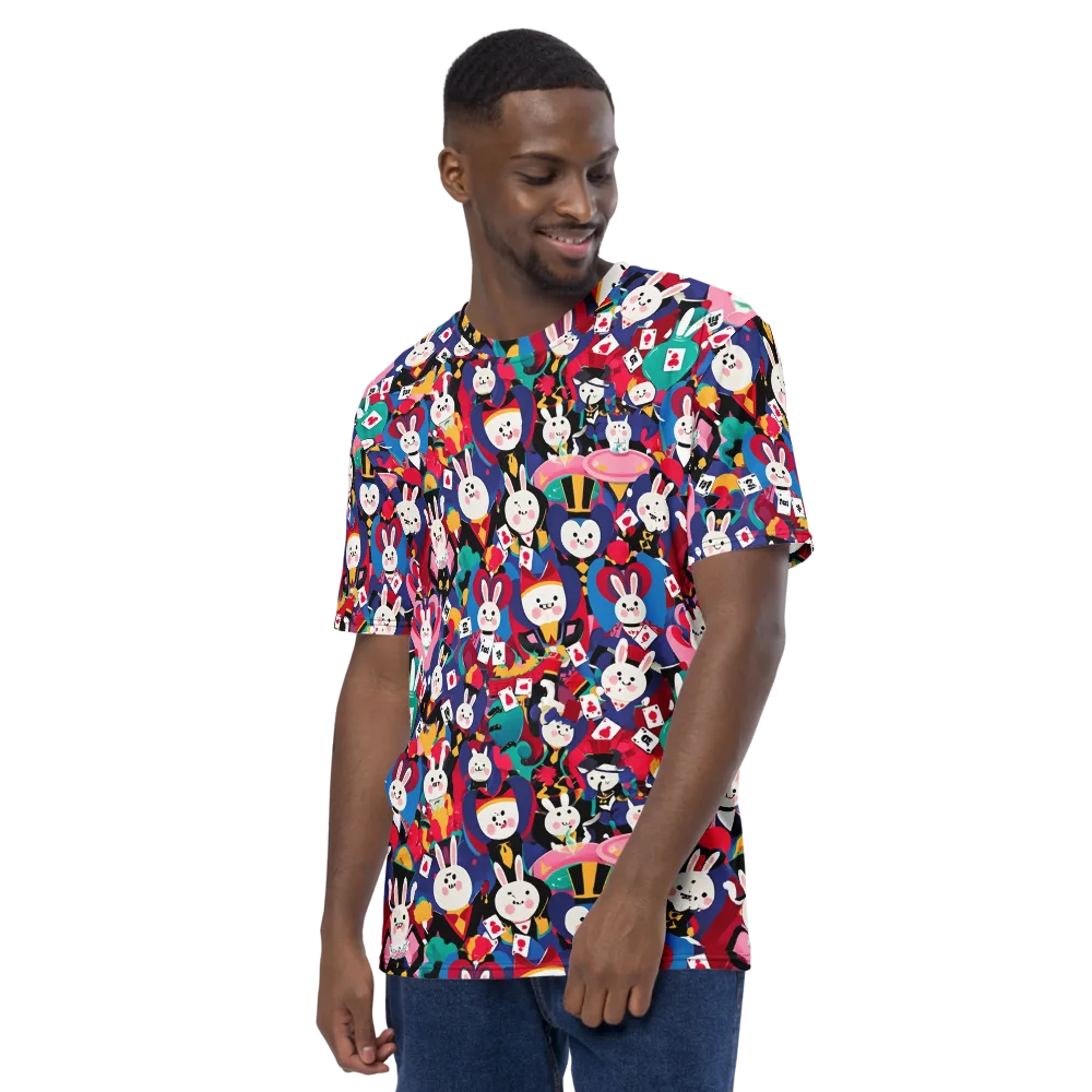 Rabbit Royale on Men's Crew Neck T-Shirt — Left