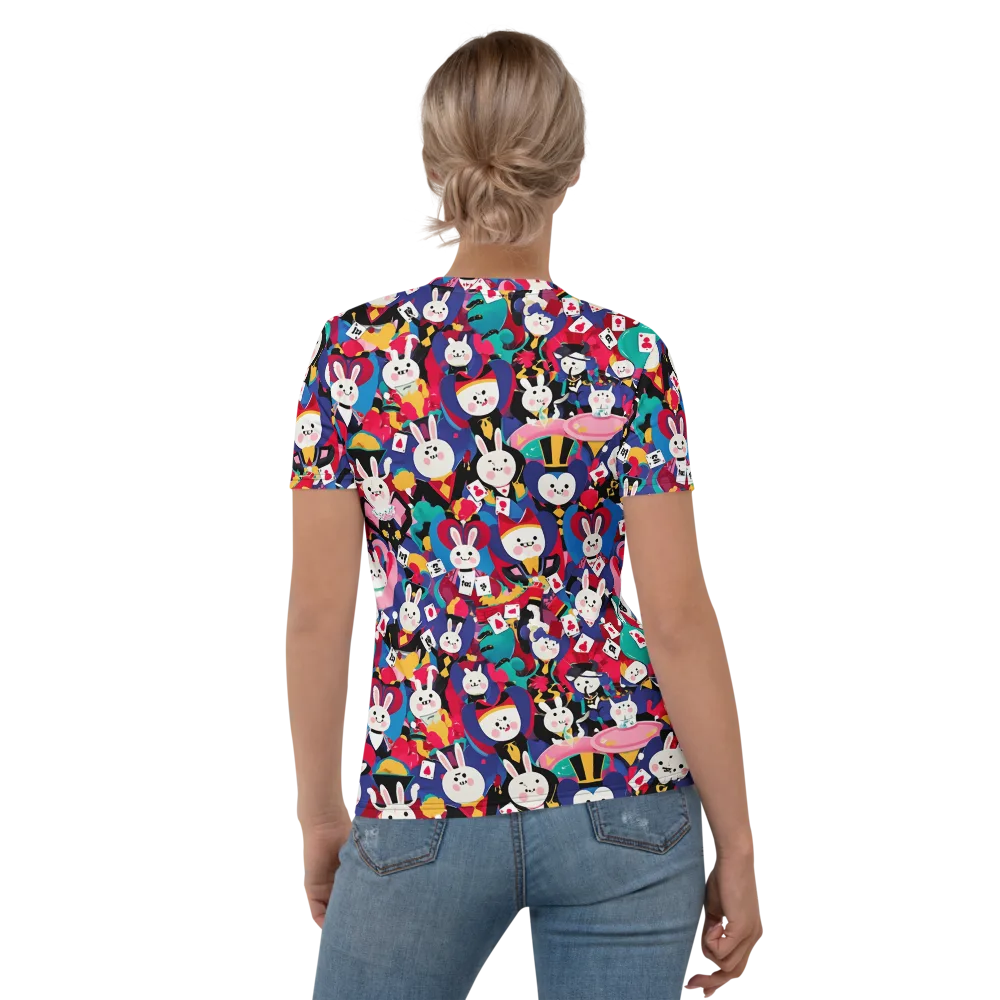 Rabbit Royale on Women's Crew Neck T-Shirt — Back