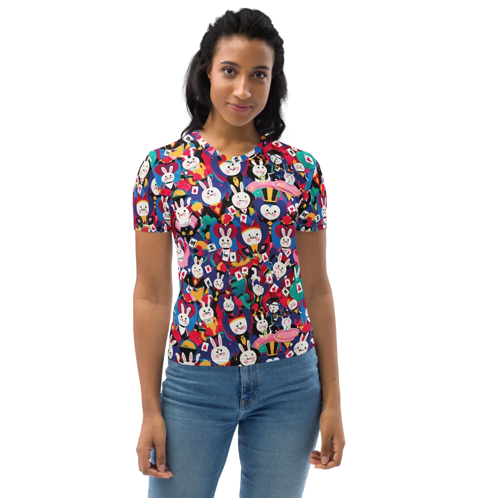 Rabbit Royale on Women's Crew Neck T-Shirt — Front