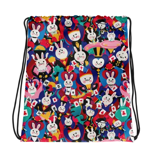 Rabbit Royale on a Drawstring Bag