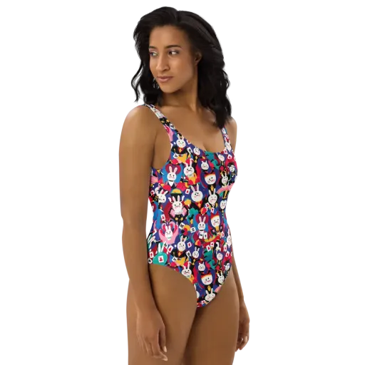 Rabbit Royale on a One-Piece Swimsuit