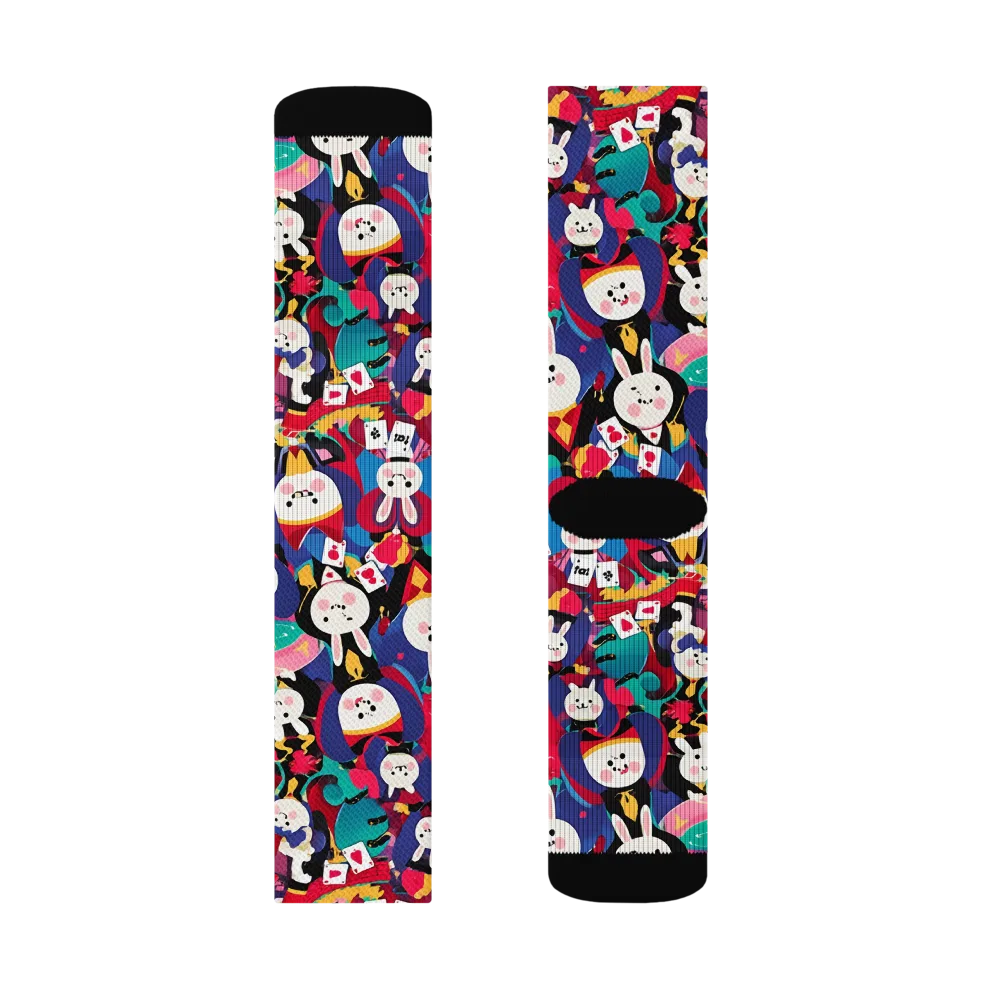 Rabbit Royale on Socks — Right Sock