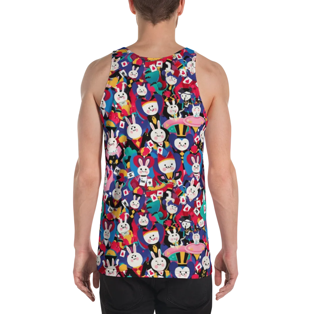 Rabbit Royale on Men's Tank Top — Back