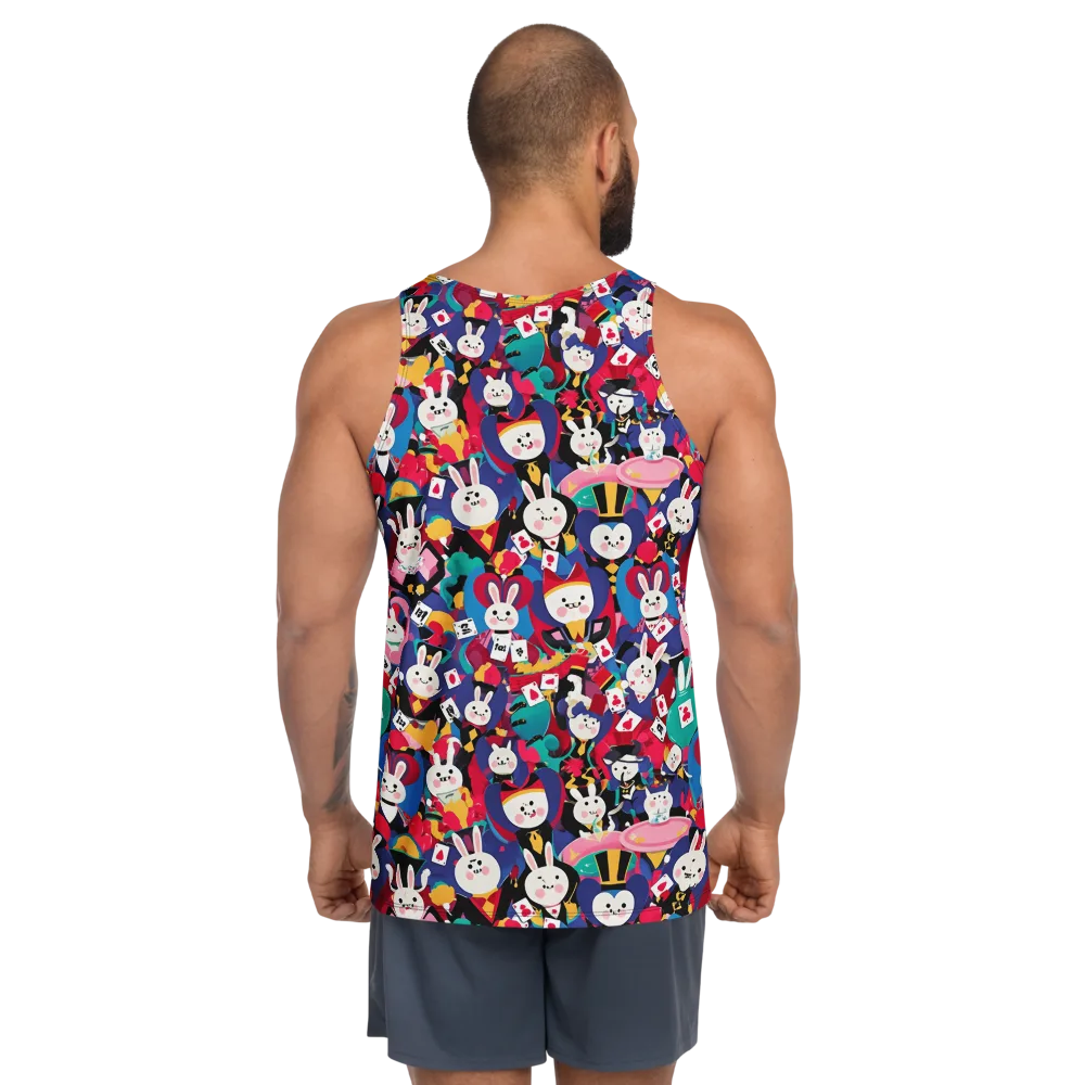 Rabbit Royale on Men's Tank Top — Back